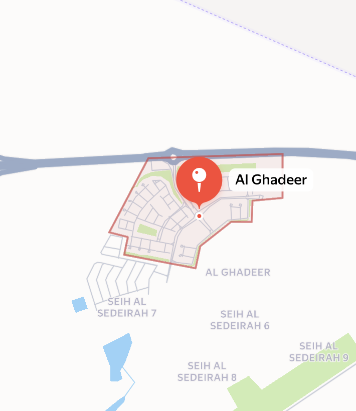 Delivery zone map of Al Ghadeer